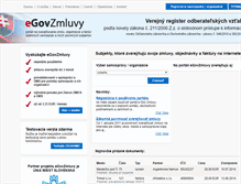 Tablet Screenshot of devzmluvy.egov.sk